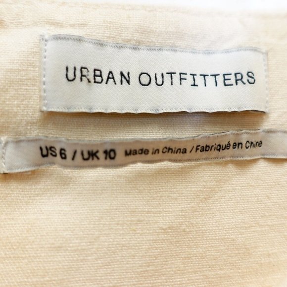 Urban Outfitters Dress Womens 6 Small Beige Mini Slip Stretch Cami Summer Beach - Picture 2 of 9